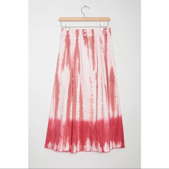NEW Anthropologie Tiny Ansley Tie-Dye Hand Crafted Wrapped Midi Skirt Medium - Picture 1 of 2